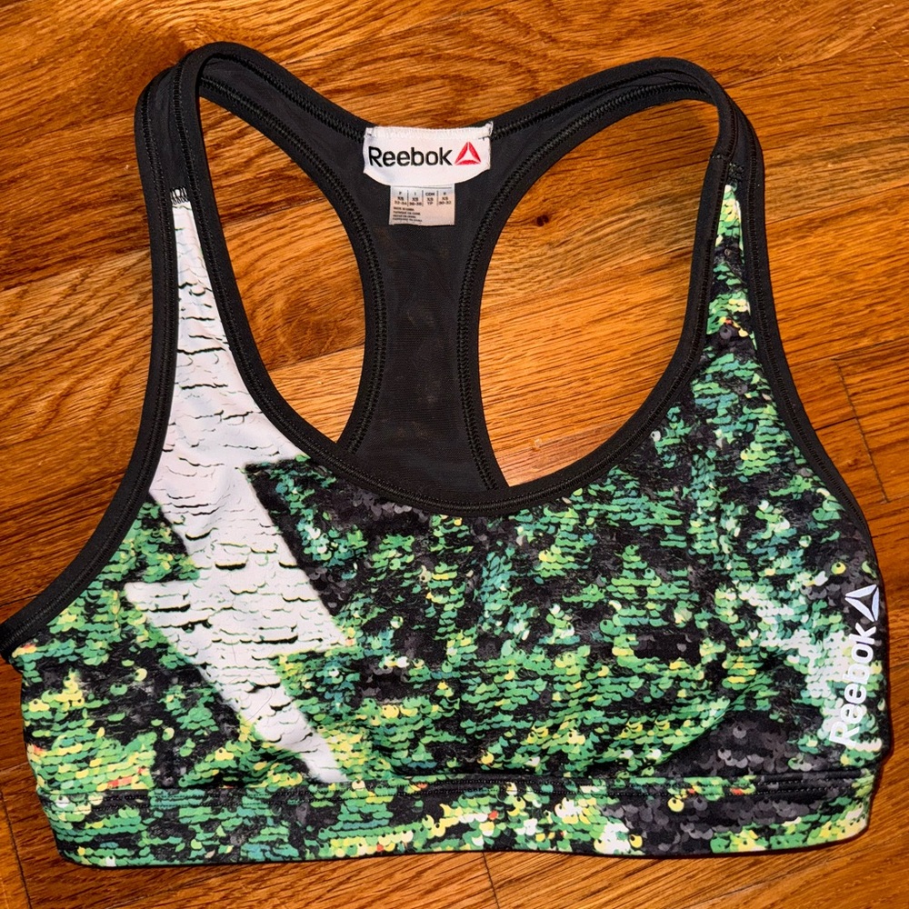 Reebok “sequin” racerback bra SZ. XS